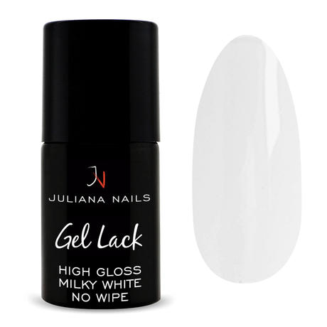 Juliana Nails Gel Lack High Gloss Finish No Wipe Milky White 6 ml