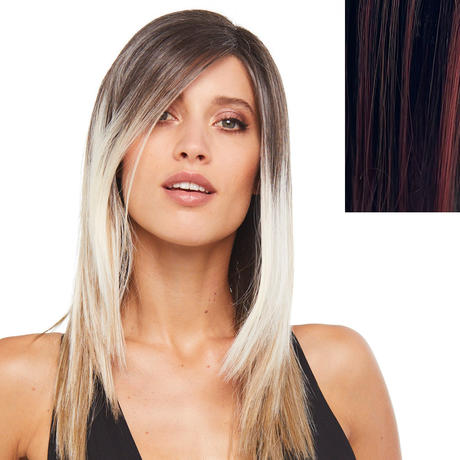 Gisela Mayer Perruque en cheveux synthétiques Rosi Aubergine balayage