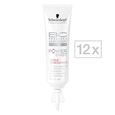 Schwarzkopf Professional BONACURE Expertise Power Shot Repair Concentrate Packung mit 12 x 10 ml