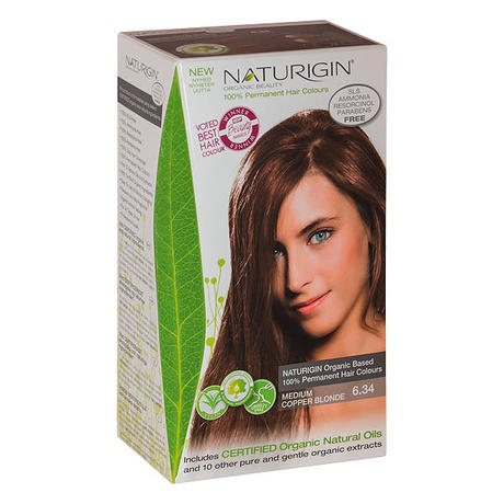 Naturigin Permanent Hair Color Cream Set 6.34 Medium Copper Blonde