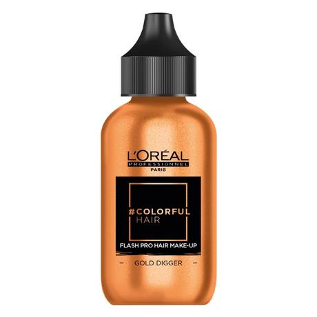 L'Oréal Professionnel Paris #COLORFULHAIR Flash Pro Hair Make-Up Samtig Gold Digger (2), 60 ml