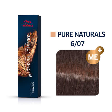 Wella Koleston Perfect ME+ Pure Naturals 6/07 Biondo Scuro Marrone Naturale, 60 ml