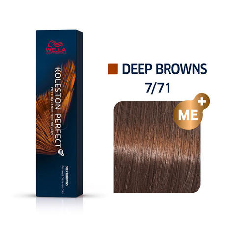 Wella Koleston Perfect Deep Browns 7/71 Biondo medio marrone cenere, 60 ml
