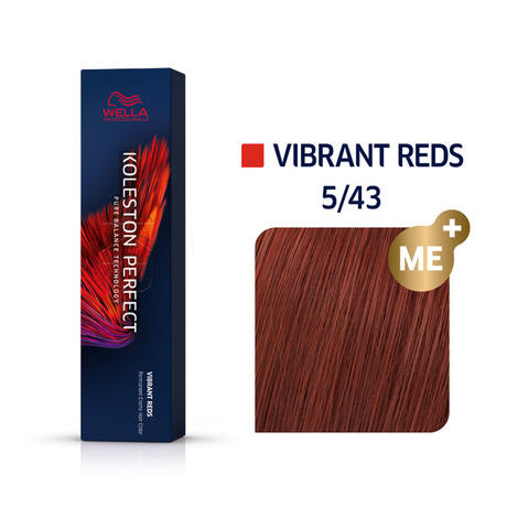 Wella Koleston Perfect Vibrant Reds 5/43 Lichtbruin Rood Goud, 60 ml