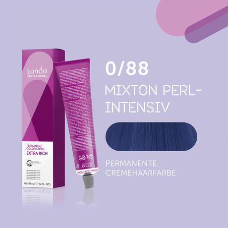 Londa Colore per capelli in crema permanente Extra Rich 0/88 Mixton Pearl Intensive, tubo 60 ml