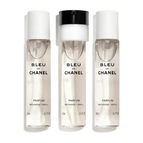 CHANEL BLEU DE CHANEL PARFUM TWIST AND SPRAY REFILL, 3 x 20 ml