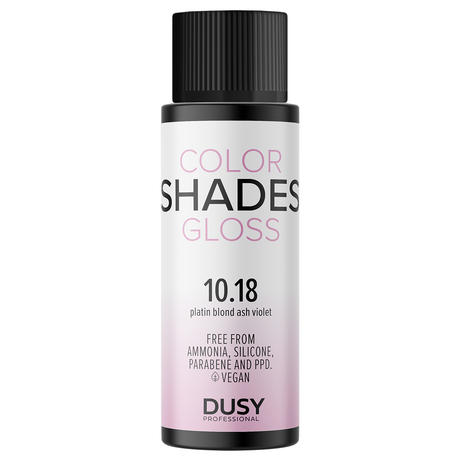 dusy professional Color Shades Gloss 10.18 Platin Blond Asch Violett 60 ml