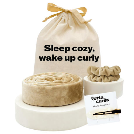 lotta curls Lockenband Set Shiny Beige