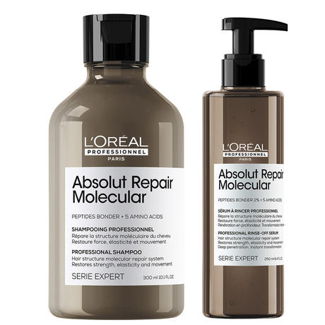L'Oréal Professionnel Paris Serie Expert Absolut Repair Molecular Set 1 (Shampoo 300ml + Rinse Off Serum 250ml)
