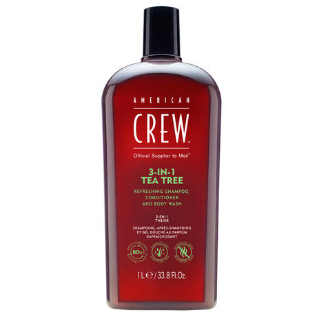 American Crew 3In1 Tea Tree Shampoo, Conditioner & Body Wash 1 Liter