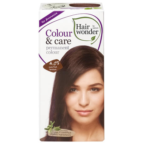 Hairwonder Colour & Care permanent colour 4.03 mocha brown
