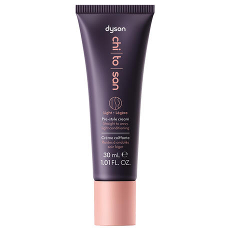 Dyson Chitosan Pre-Style Cream cheveux lisses à ondulés, soin léger 30 ml