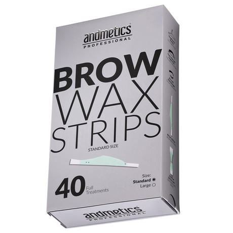 andmetics professional Brow Wax Strips Standard 40 Stück