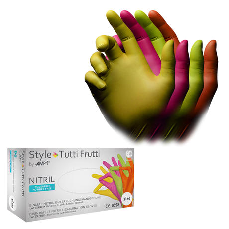 AMPri Gants en nitrile Style Tutti Frutti M