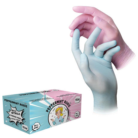 AMPri Gants en nitrile Style Peppermint Rosie L