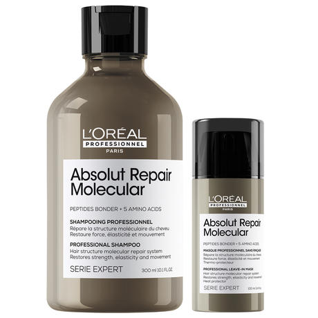 L'Oréal Professionnel Paris Serie Expert Absolut Repair Molecular Molecular Set (Shampoo 500ml + Leave-In Mask 100ml) 
