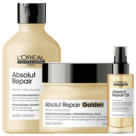 L'Oréal Professionnel Paris Serie Expert Absolut Repair Molecular Set (Shampoo 300ml + Mask 250ml + Oil 90ml)