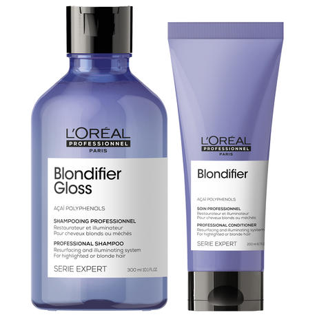 L'Oréal Professionnel Paris Serie Expert Blondifier Gloss Set (Shampoo 300ml + Conditioner 200ml)