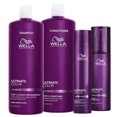 Wella Professionals Ultimate Color Pro Kit (Shampoo 1000ml + Conditioner 1000ml + Mask 95ml + Spray 95ml)