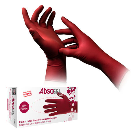 AMPri ABSOGEL Latex Handschuh S 50 Stück