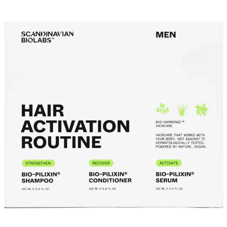 Scandinavian Biolabs Hair Growth Routine Set For Men (Shampoo 250ml + Conditioner 250ml + Serum 100ml)