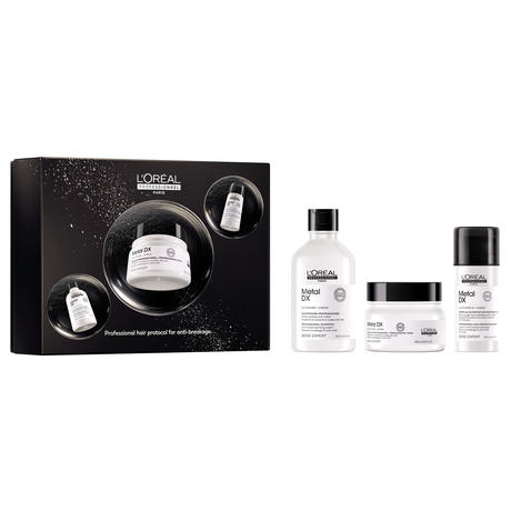L'Oréal Professionnel Paris Serie Expert Metal DX Trio Geschenkset (Shampoo 300ml + Maske 250ml + Leave-in 200ml)