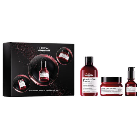 L'Oréal Professionnel Paris Serie Expert Vitamino Color Spectrum Trio Geschenkset (Shampoo 300ml + Maske 250ml + Serum 50ml)