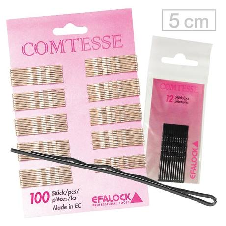 Efalock Comtesse hair clip Braun, 500 g
