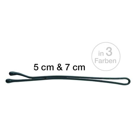 Efalock Chevalier hair clips 5 cm Black matt, Per package 12 pieces