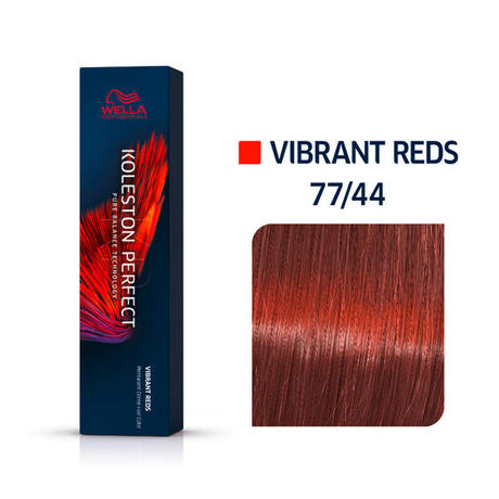 Wella Koleston Perfect Vibrant Reds 77/44 Mittelblond Intensiv Rot Intensiv, 60 ml
