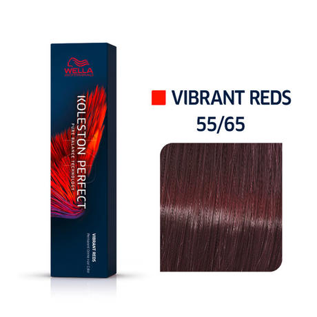 Wella Koleston Perfect Vibrant Reds 55/65 Hellbraun Intensiv Violett Mahagoni, 60 ml
