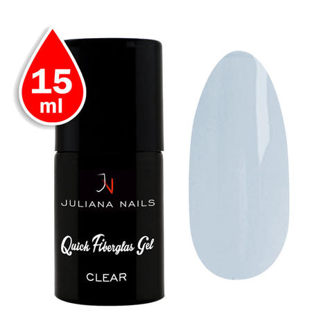 Juliana Nails Quick Fiberglas Gel Clear, 15 ml