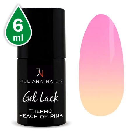 Juliana Nails Gel Lack Thermo Effekt Peach or Pink, Flasche 6 ml