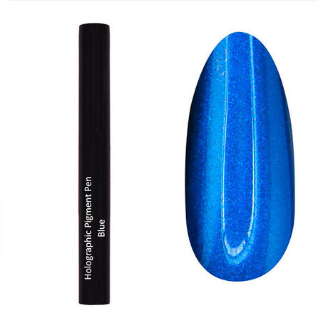 Juliana Nails Holographic Pigment Pen Blue