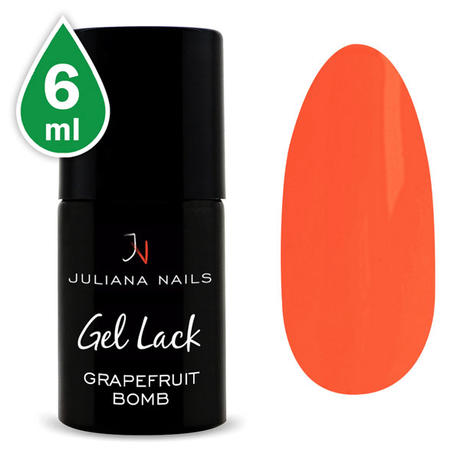 Juliana Nails Gel Lack Neon Bomba al pompelmo, bottiglia 6 ml