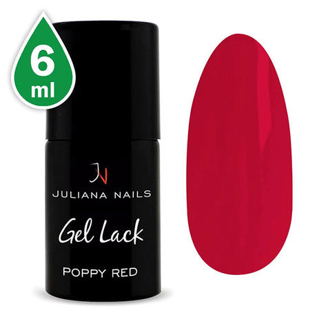 Juliana Nails Gel Lack Poppy Red, Flasche 6 ml