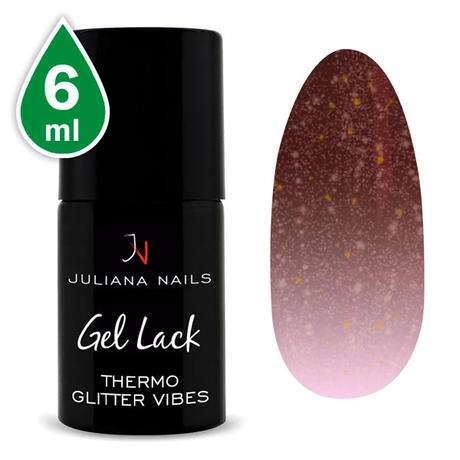 Juliana Nails Gel Lack Thermo Effekt Glitter Vibes, Flasche 6 ml