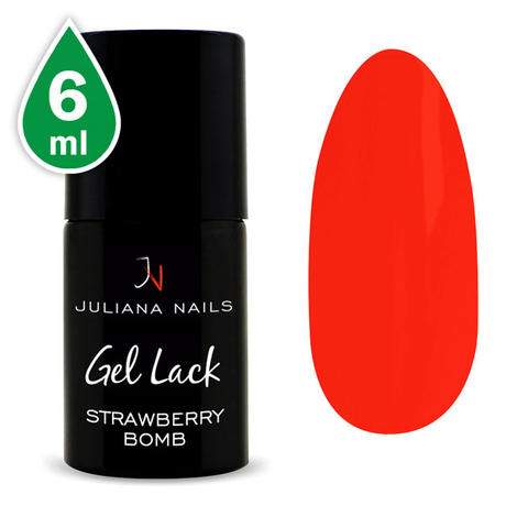 Juliana Nails Gel Lack Neon Bomba de fresa, frasco 6 ml