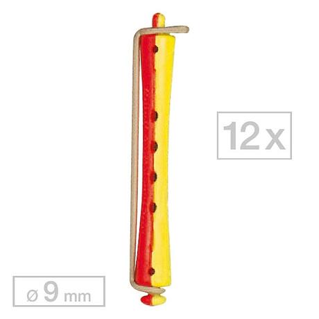 Efalock Dauerwellwickler lang Rot/Gelb Ø 9 mm, Pro Packung 12 Stück