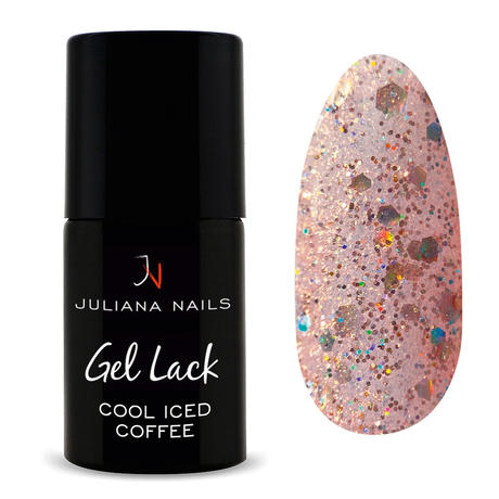 Juliana Nails Gel Lack Glitter/Shimmer Cool Iced Coffee, Flasche 6 ml