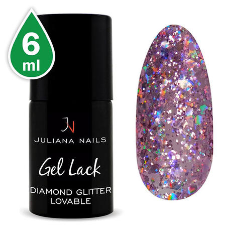 Juliana Nails Gel Lack Glitter/Shimmer Diamond Glitter Lovable 6 ml