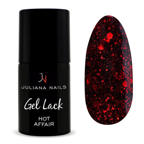 Juliana Nails Gel Lack Glitter/Shimmer Hot Affair, Flasche 6 ml