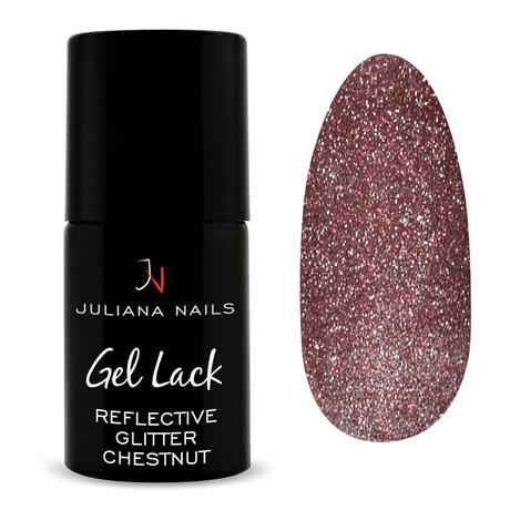 Juliana Nails Gel Lack Glitter/Shimmer Reflective Glitter Chestnut, Flasche 6 ml