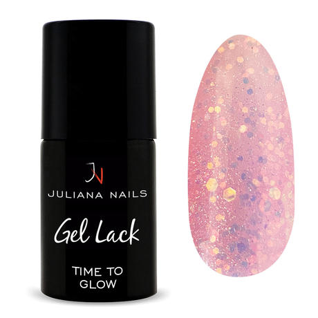 Juliana Nails Gel Lack Glitter/Shimmer Time To Glow, Flasche 6 ml